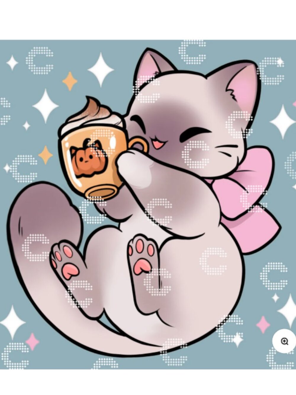 Pumpkin Spice Cat by Mahou_Shoujo from Carat.art (Germany) Diamond Painting NEW